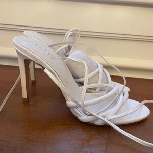 RAYE white Strappy Heels